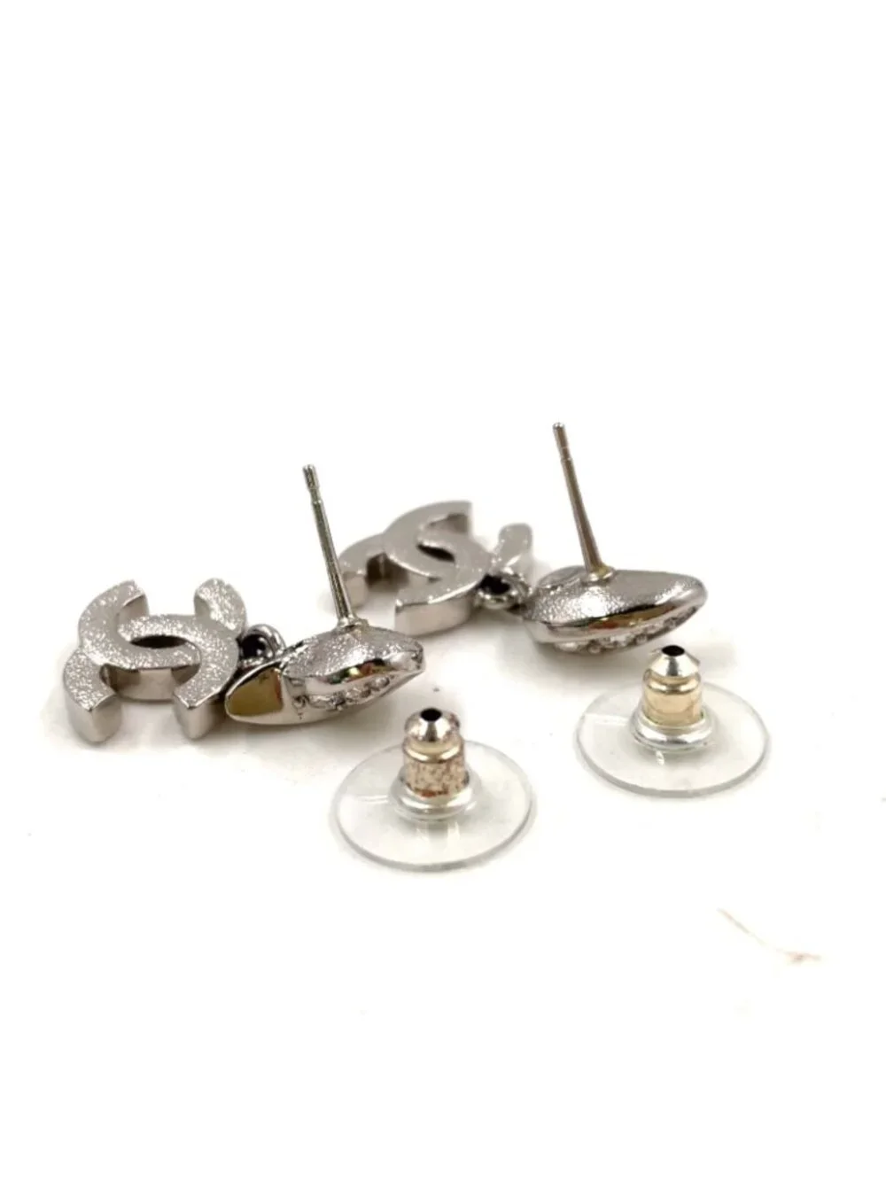 Chanel CC Logo Metal Earrings
